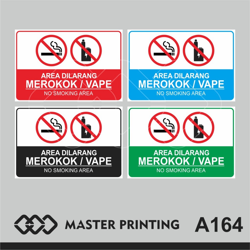 

A164 - Acrylic Sign, Stiker Akrilik Dilarang Merokok/Vape (No Smoking), Tahan Air, dan Bisa Custom
