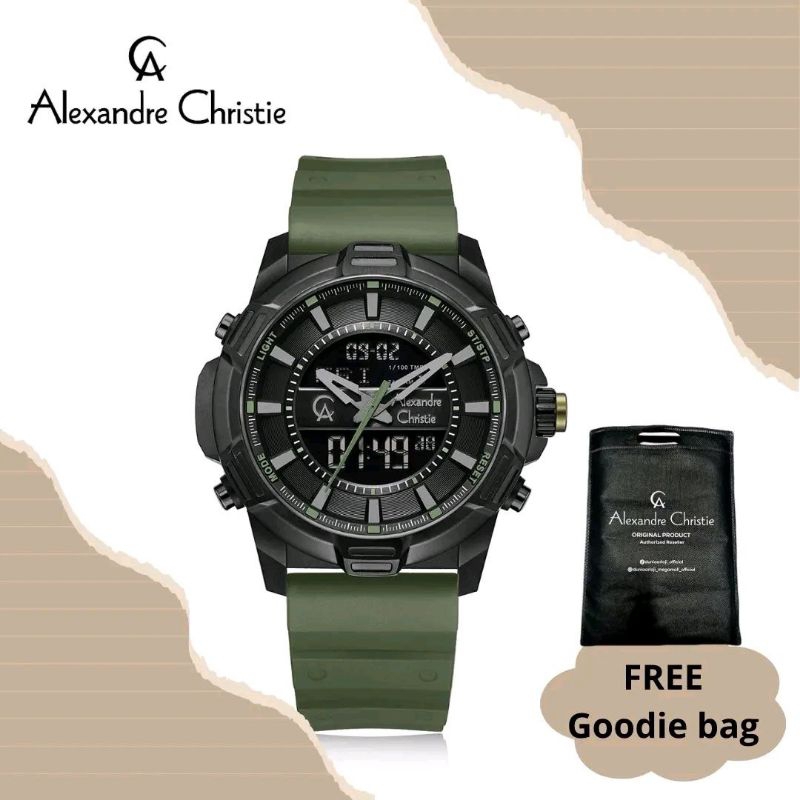 [DUNIA ARLOJI PONTIANAK] ac 9375 jam tangan cowok alexandre christie sport seri AC 9375 mc Quartz Ru