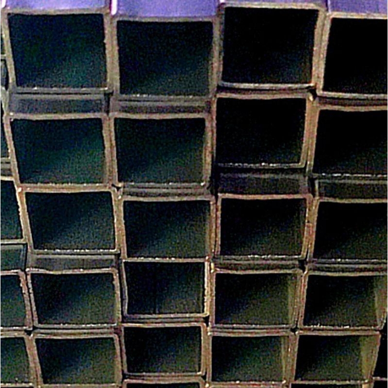 Besi hollow hitam 50 x 50 x 2 x 6 ( 50 mm x 50 mm x 1,5 mm x 6 mtr ) | Hollow hitam | Stall hitam | 