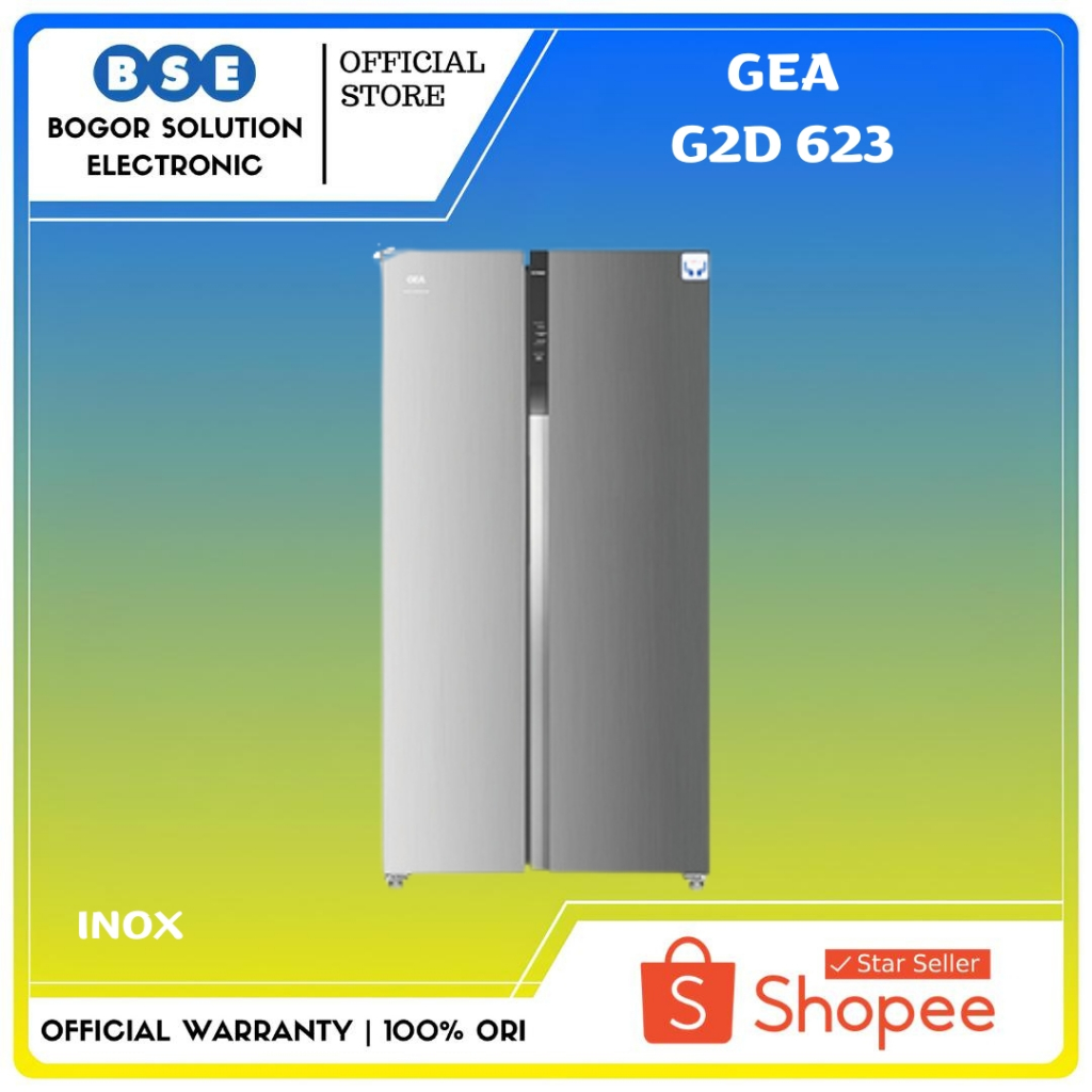 Kulkas GEA 625 liter G2D 623 Inox GEA G2D 623 Silver Stainless G2D623