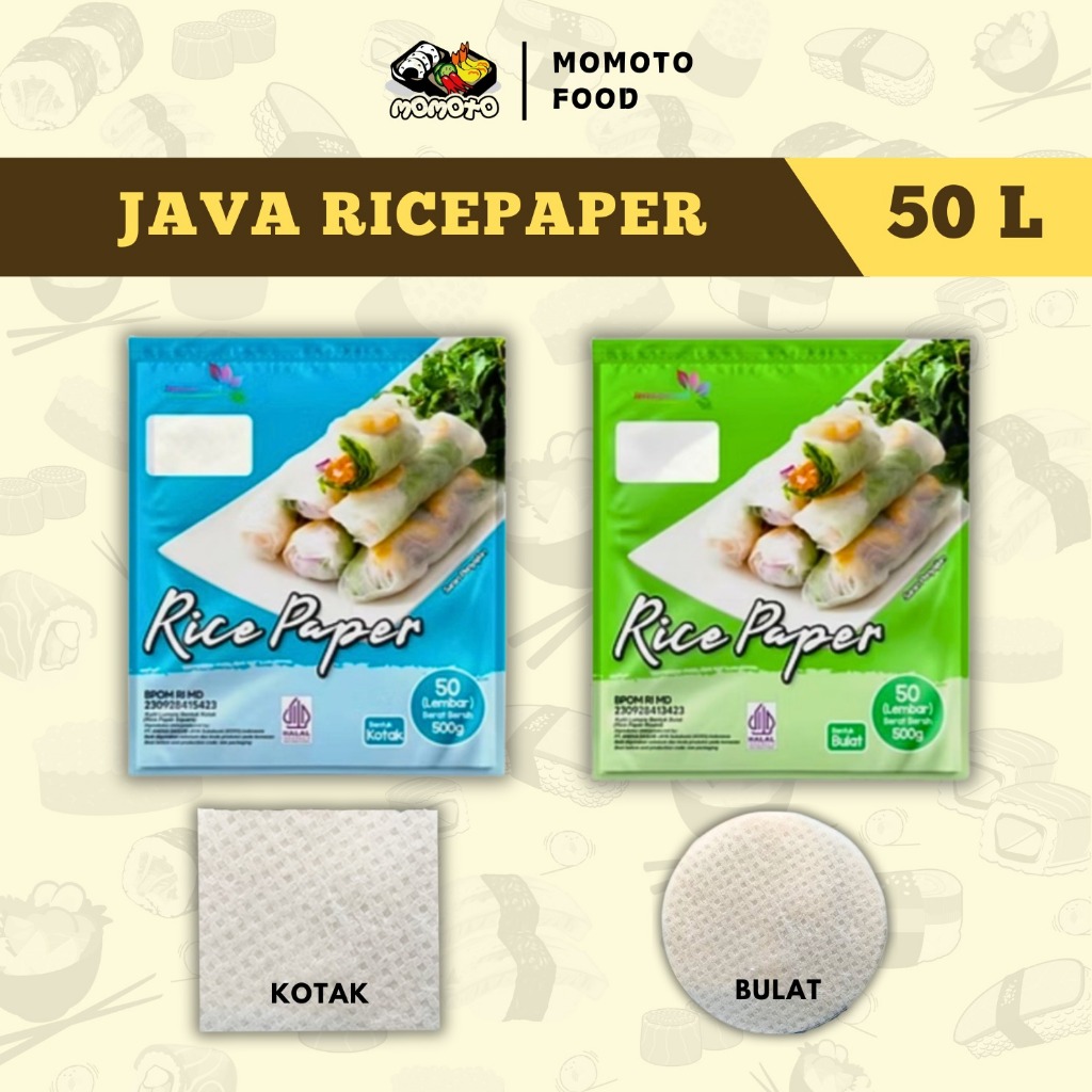 

Java Rice Paper KOTAK 50 Lembar Kulit Lumpia Beras Vietnam Banh Trang