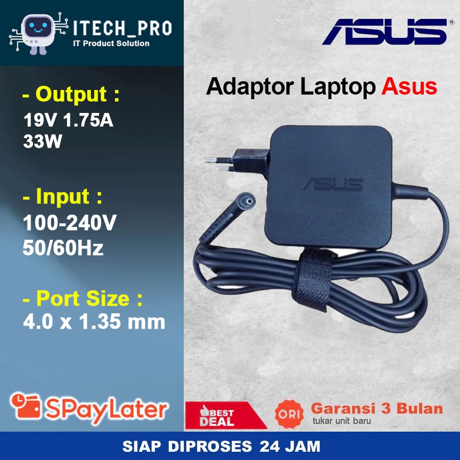ORI Adaptor Charger Asus E410M E410 E410MA E410MA-BV001T 33W Series NEW