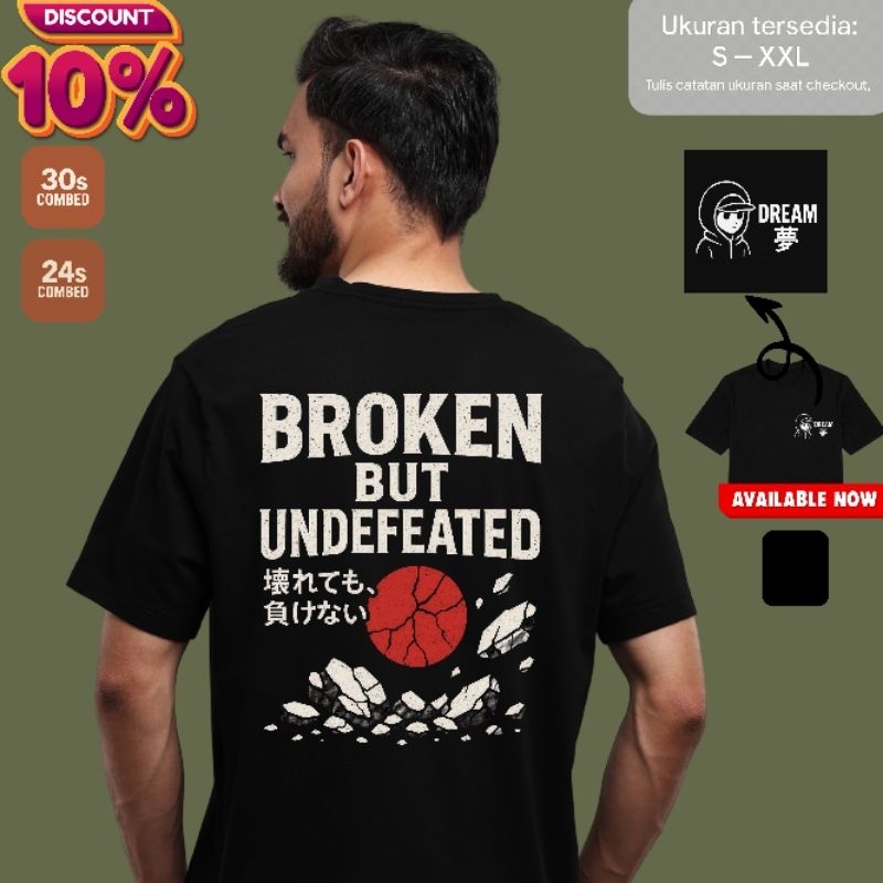 Kaos Streetwear Pria – Motif Desain Jepang Bold 3D | ZABLON Combed 24s Original