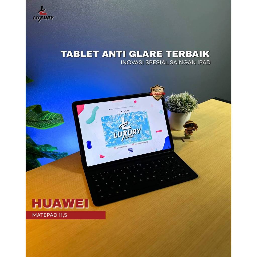 LAPTOP HUAWEI MATEPAD 11.5" DETACHABLE SLIM QUALCOMM SNAPDRAGON 7 GEN 1 RAM SSD LAYAR 2K GARANSI RES