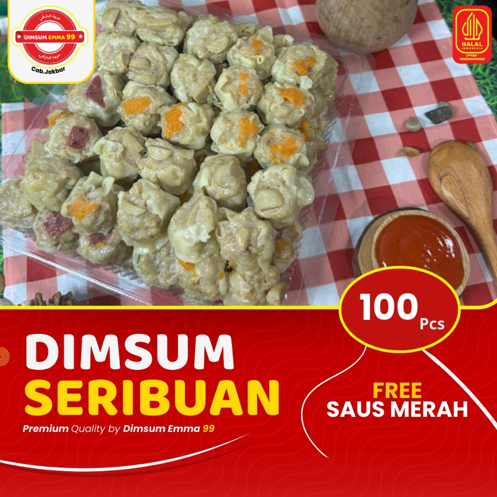 

GROSIR NEW!! Kemasan Twinwal Dimsum MINI Frozen isi 100 Mix Topping Free Saus Merah