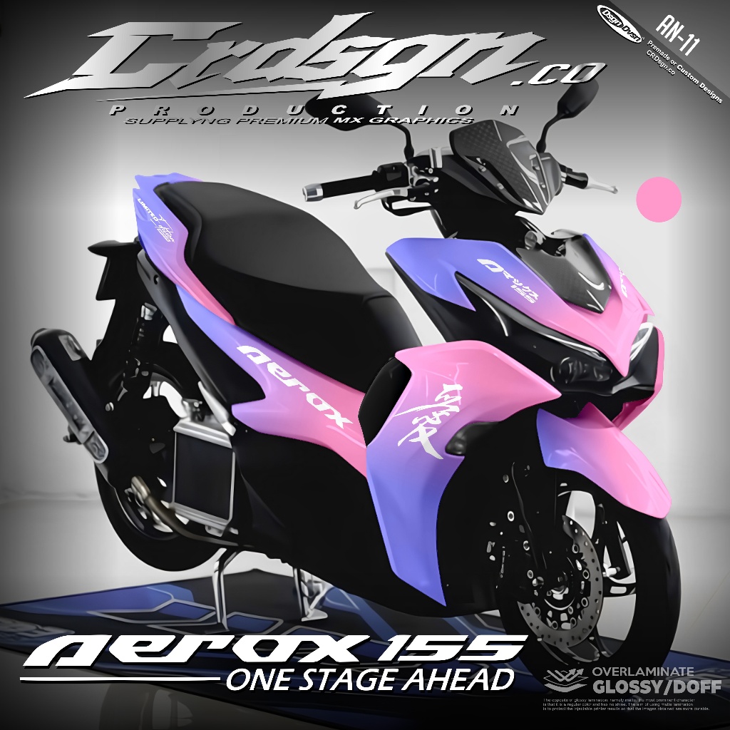 Decal Sticker Variasi Fullbody All New Aerox 155 Connected - Dekal Stiker Aerox New RAINBOW DESAIN K