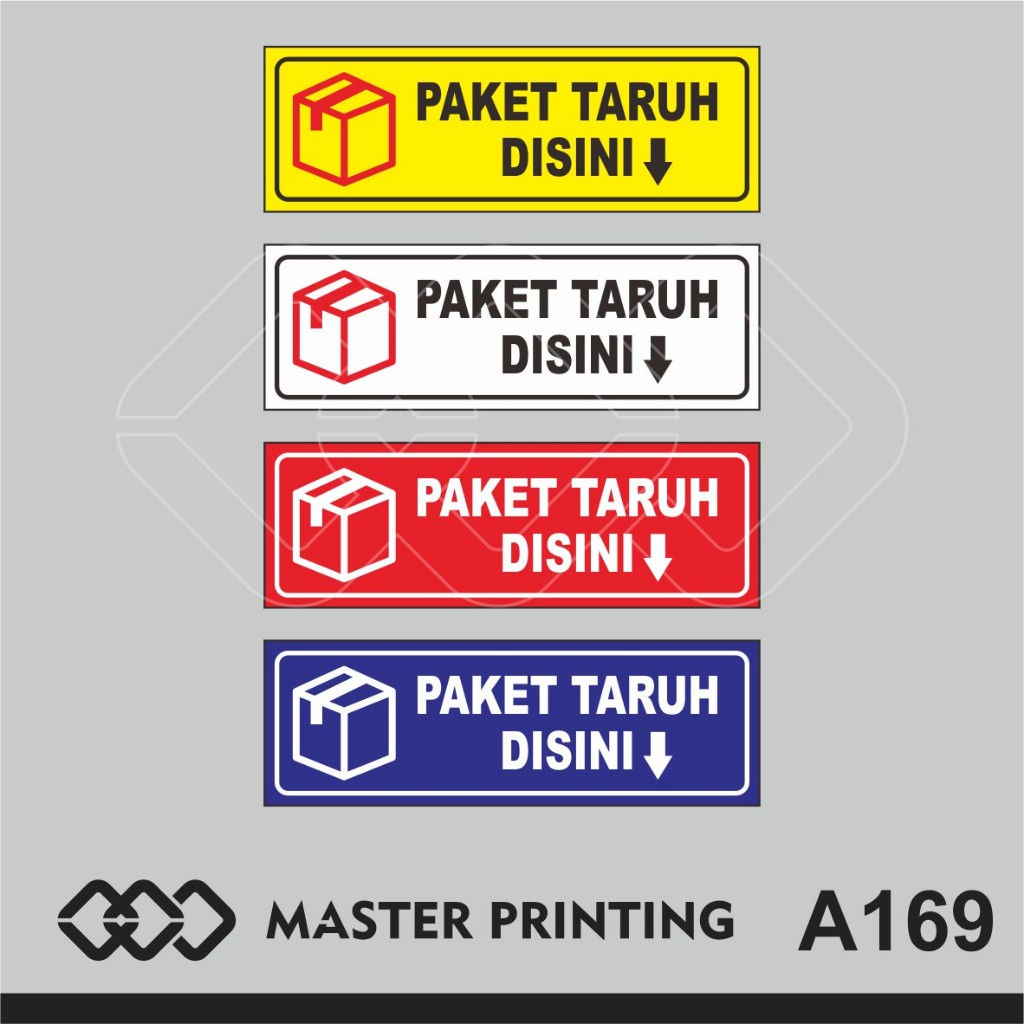 

A169 - Acrylic Sign, Stiker Akrilik Paket Taruh di Sini, Tahan Air, Tidak Pudar, dan Bisa Custom