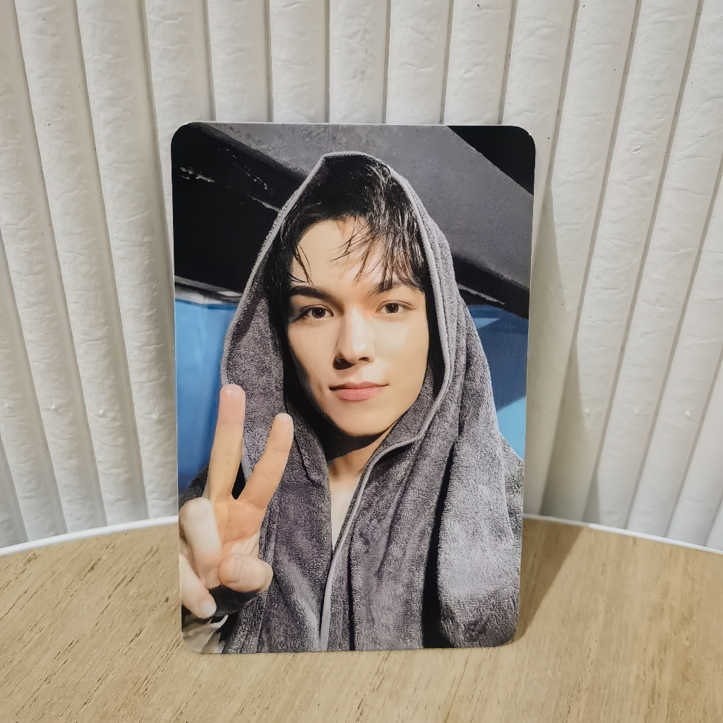 Official photocard vernon seventeen spill the feels feel blue vernon handuk stf vernon anduk spill t