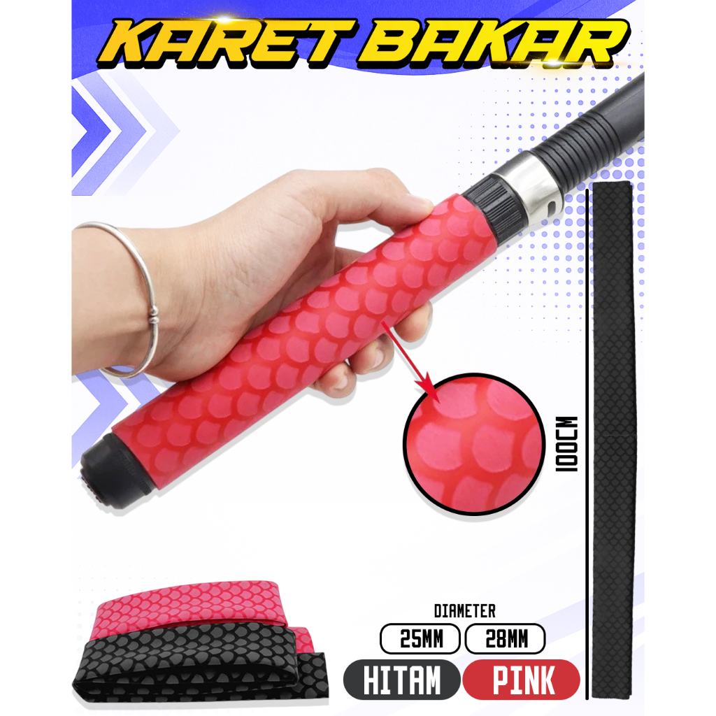 Grip Karet Bakar Pelindung Joran Tegek 1 Meter Motif Sisik