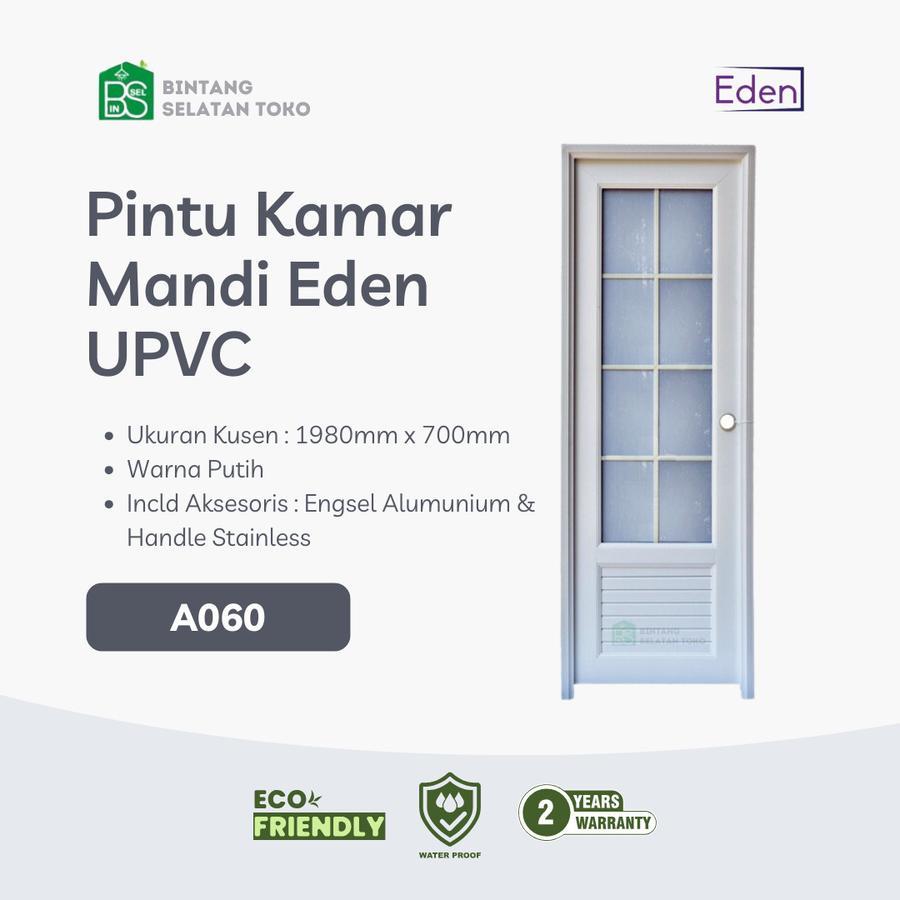 PINTU KAMAR MANDI UPVC EDEN PUTIH A060
