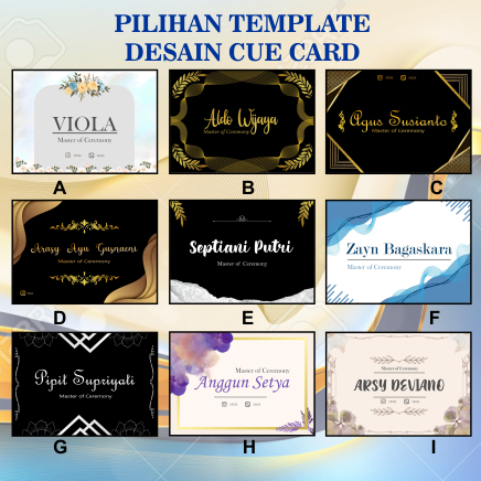 Cue Card Mc Akrilik Premium Bisa Custom Papan Dada Mc Original Terpercaya