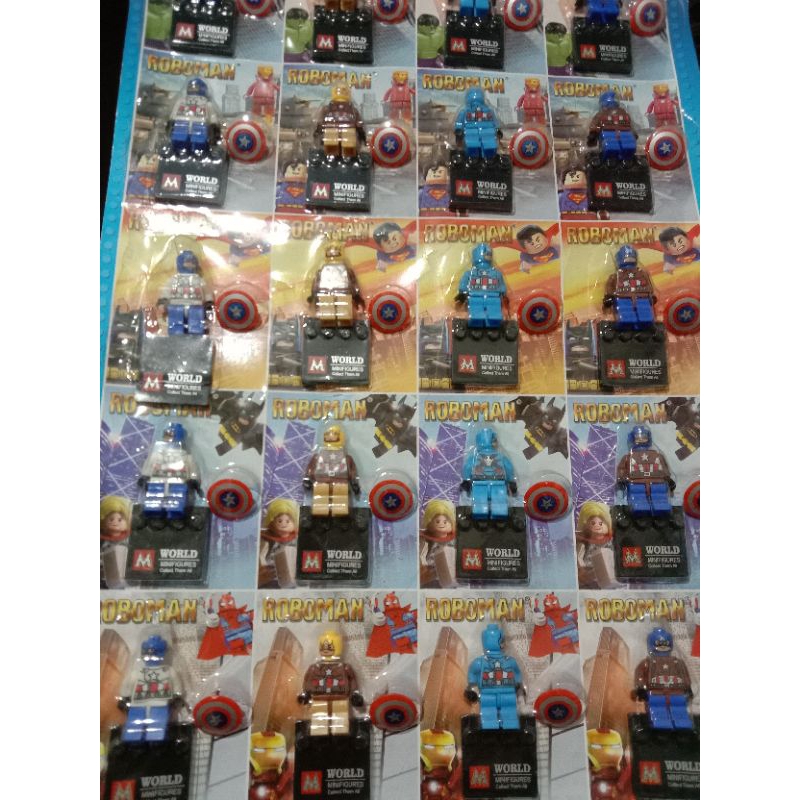 lego captain america/mtc fancy roboman/ninja roboman