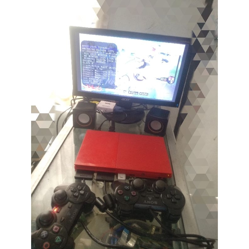 Ps2 slim matrix 64 giga normal tinggal play game bisa request garansi mesin 1 bulan
