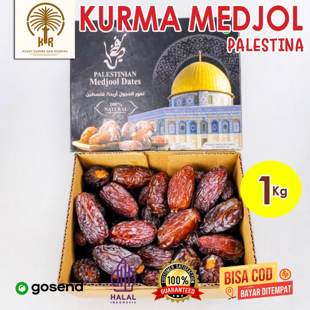 

Kurma MEDJOL 1kg Palestina - Natural Medjoul Dates Palestinian 1kg