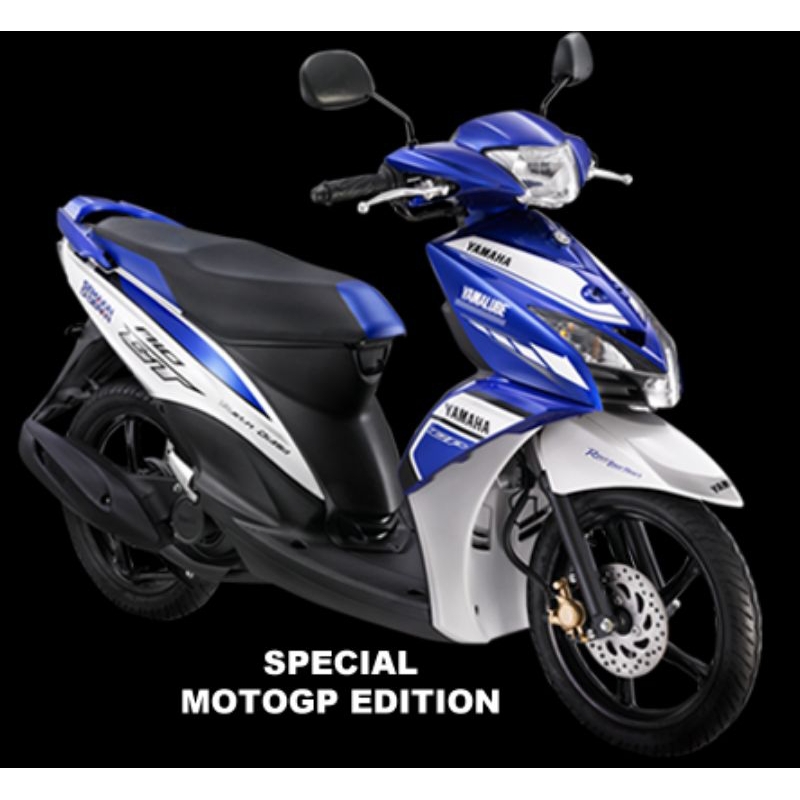 Striping Mio GT 2014 GP Biru Putih Sticker Mio GT GP 2014 Sticker Lis Decal Standard Original Yamaha