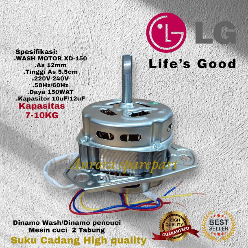 Dinamo wash/Dinamo pencuci 150W mesin cuci LG 2 Tabung kapasitas produk 7-10KG