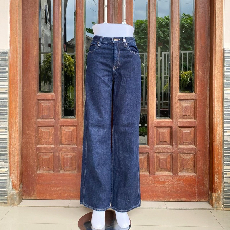 KULOT DARK BLUE HW JEANS UNIQLO size 26-27