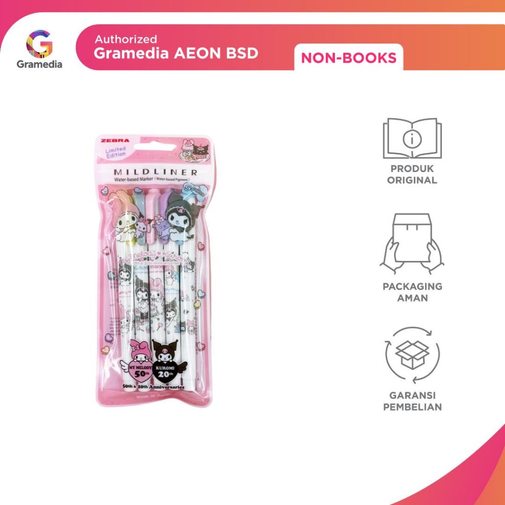 

GRAMEDIA BSD CITY - ZEBRA SARASA MILDLINER MY MELODY KUROMI