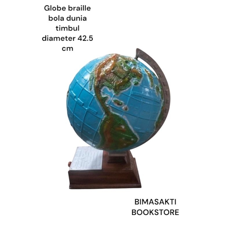 

(Bisa cod ) Globe braille bola dunia timbul diameter 42.5 cm original alat peraga SLB