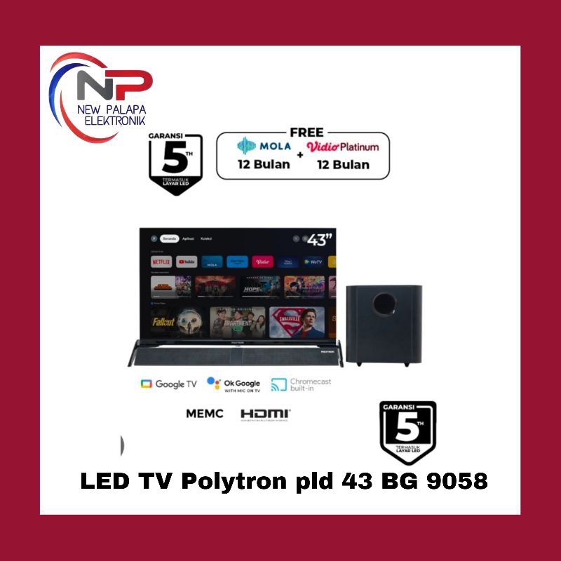 LED TV POLYTRON 43BG 9058