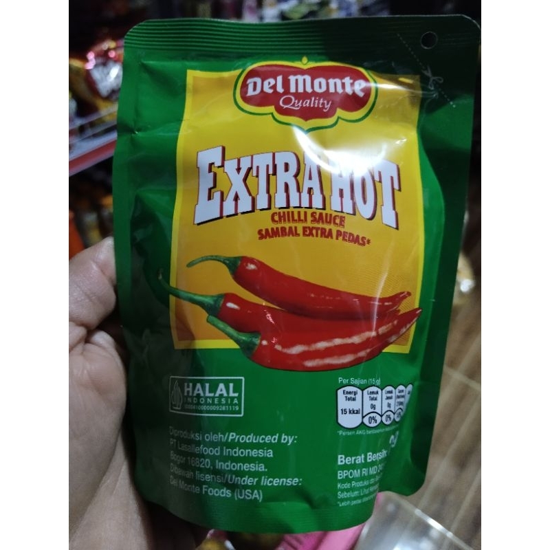 

Saus Del Monte Ektra hot/Sambel extra pedas/3pcs
