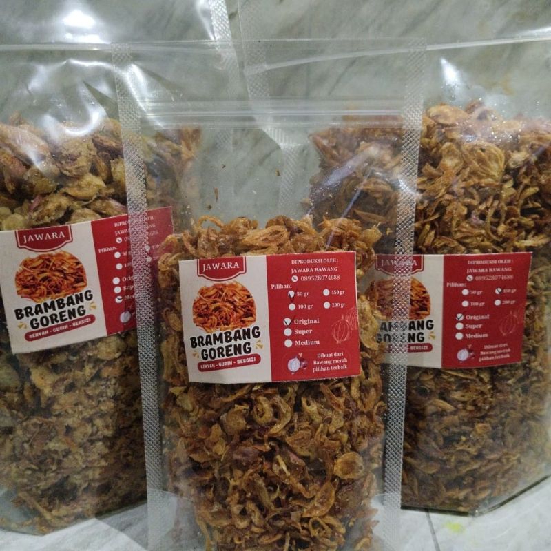 

brambang/bawang goreng (asli/ori/murni) 200gr