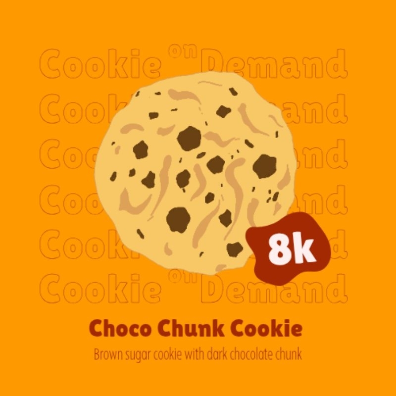 

❗️PRE-ORDER❗️Soft baked cookie [MIN. ORDER 3 PCS] | Choco Chunk cookie | by CoODemand