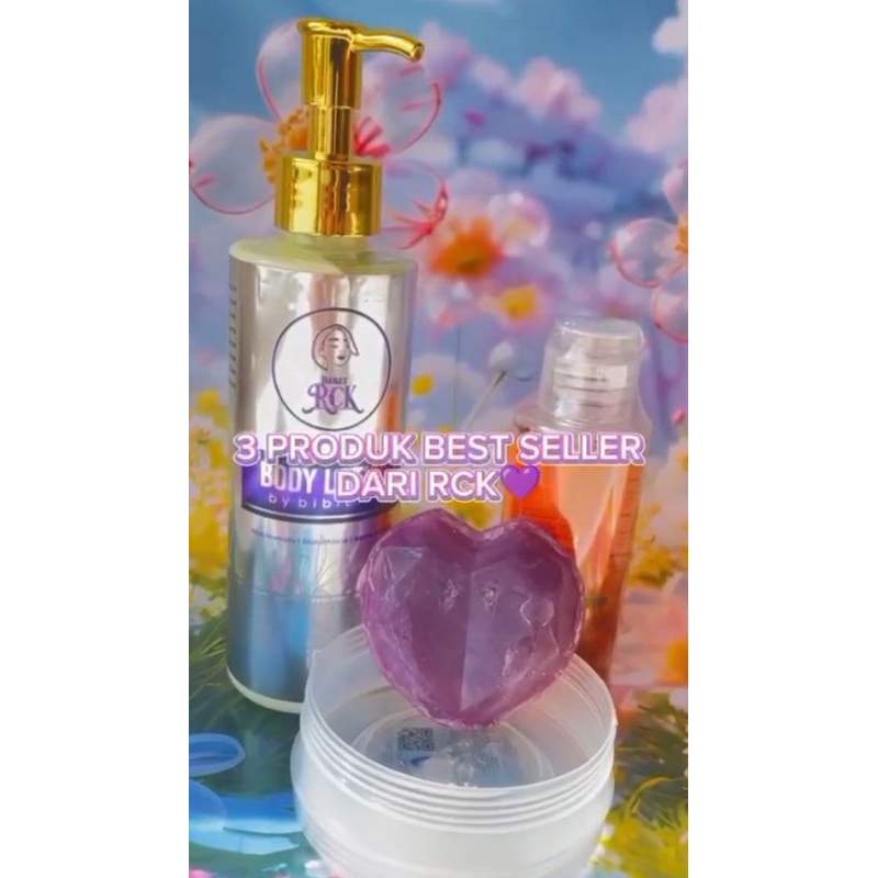 Paket Komplit RCK Isi 3Pcs Body Lotion+Sabun+Toner Pemutih Badan BPOM