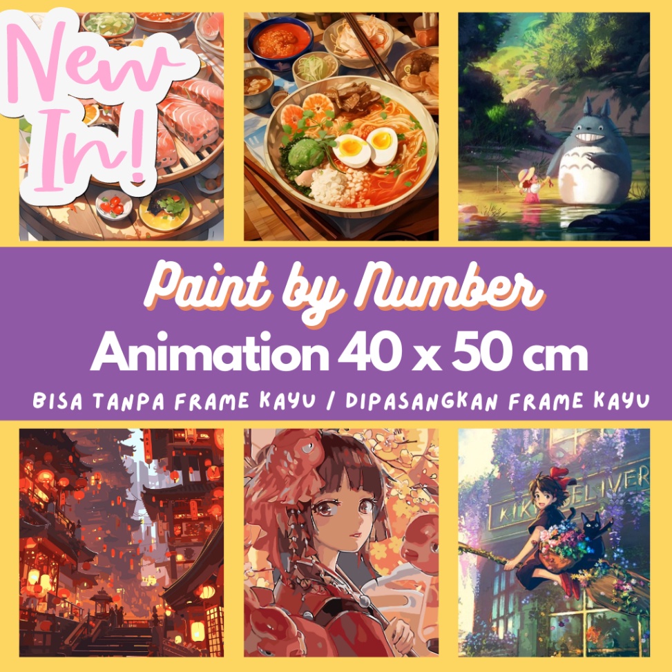 

KODE F52E Paint By Number 4x5cm ANIMATION Canvas dengantanpa Frame DIY Painting Gift Hadiah Unik Bandung