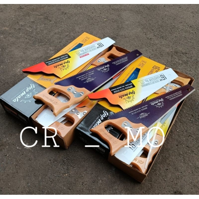 gergaji kayu Tjap Mata 16"18" 20 inch solingen Germany Gergaji manual potong kayu tajam original