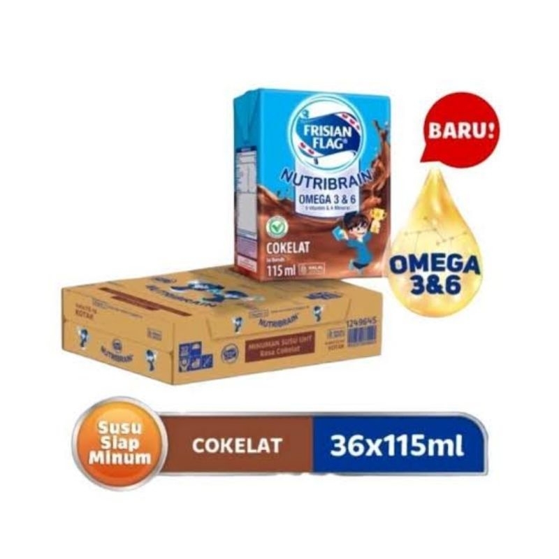 

Frisian Flag Susu UHT Omega Nutribrain 115ml Rasa Coklat{ 36pcs }