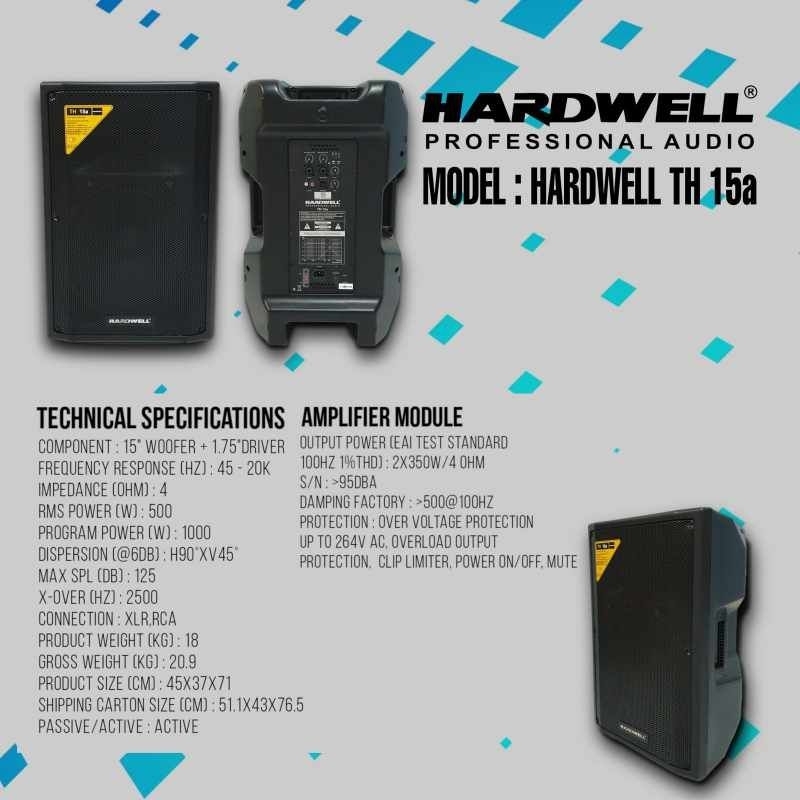 HARDWELL TH 15A | speaker aktif | Speaker 15 inc | Speaker monitor | Speaker 2 way | Speaker | th15a
