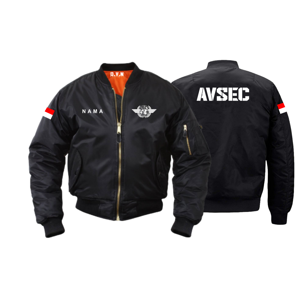Jaket Bomber AVSEC Full bordir