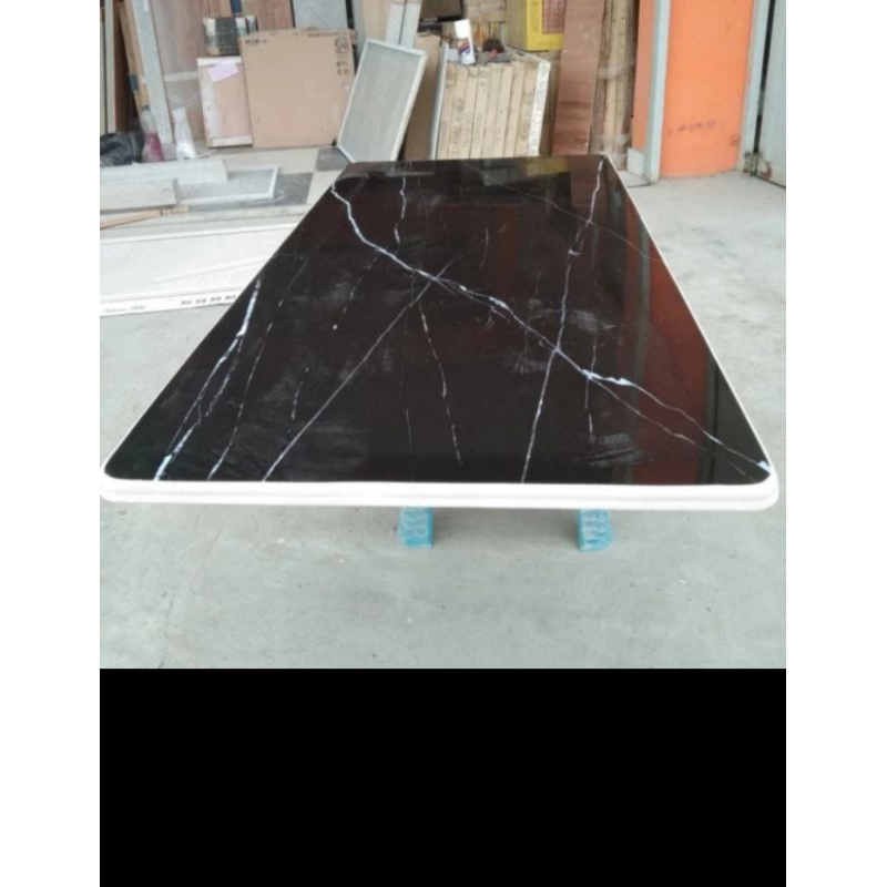 granit meja 60x120 hitam motif double bevel