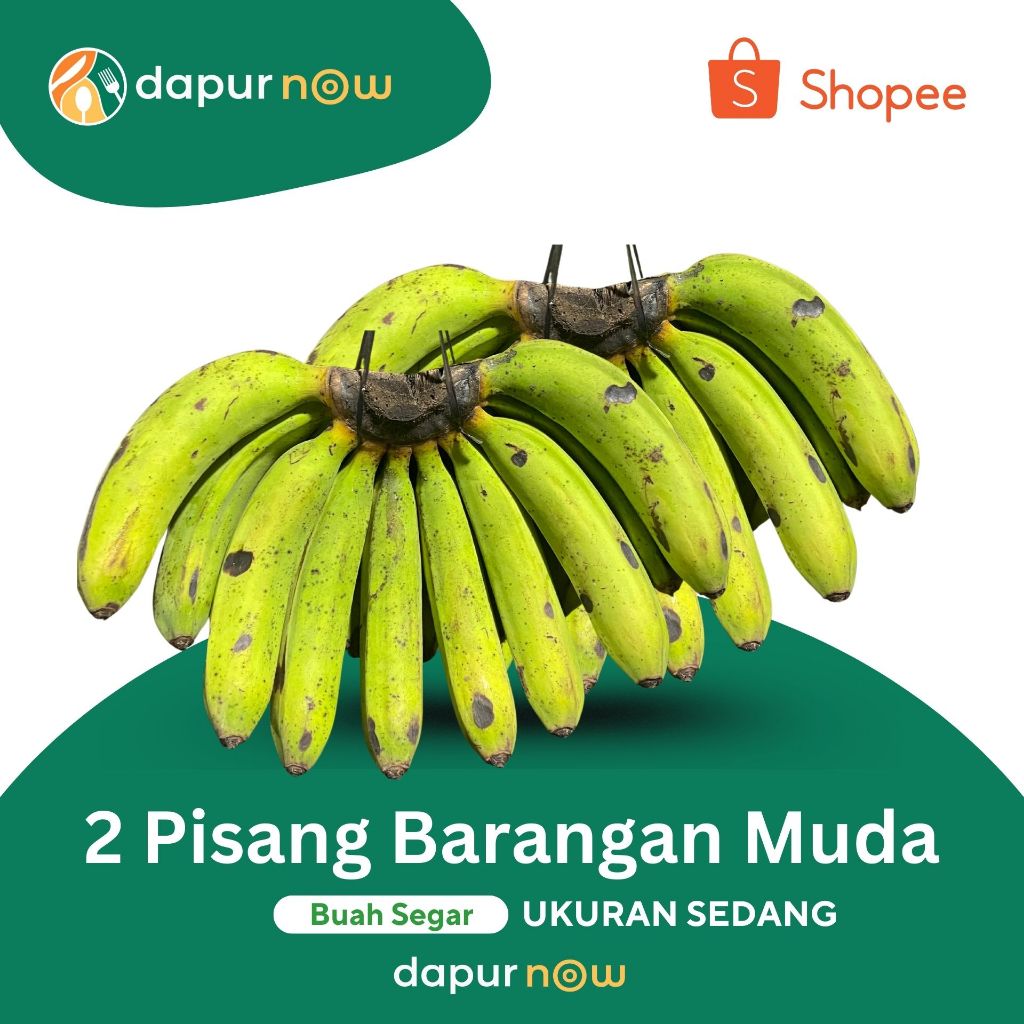 

PISANG BARANGAN MUDA UKURAN SEDANG 2 SISIR - BUAH SEGAR DAPURNOW