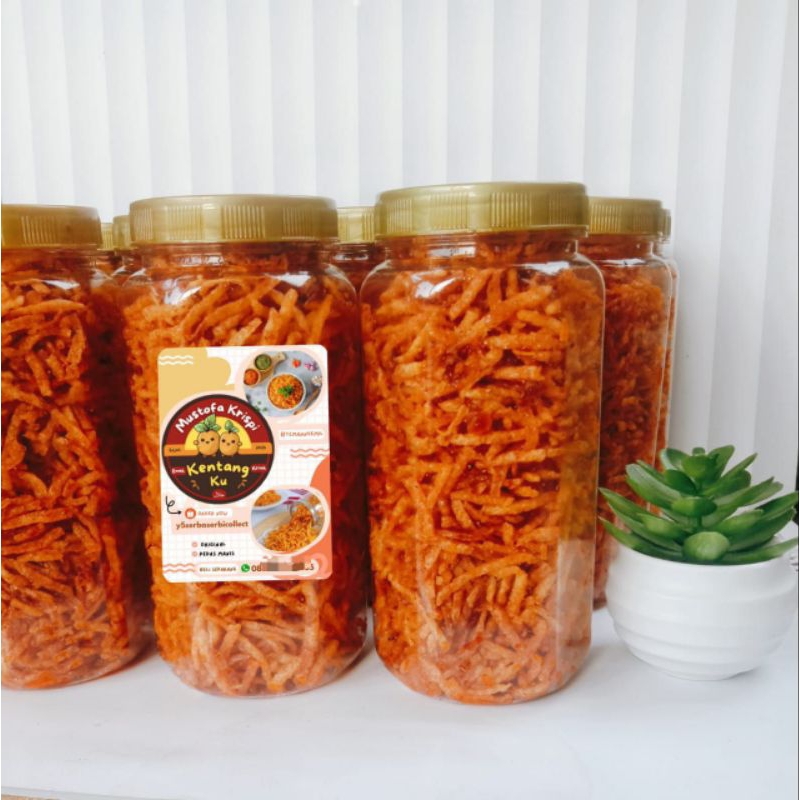

Kentang Mustopa Krispi Gurih Pedas Manis lezzat ( toples 600ml )