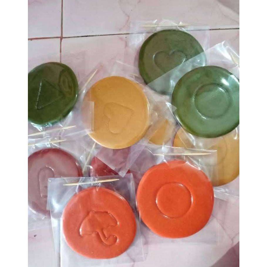 

TERBARU Permen Dalgona Warna-Warni Squid Game. COD ecer dan grosir diameter 7 cm