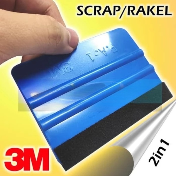 Rakel Scrape Scape 3M Biru Squeegee Stiker Kaca Film Wallpaper Kape PA