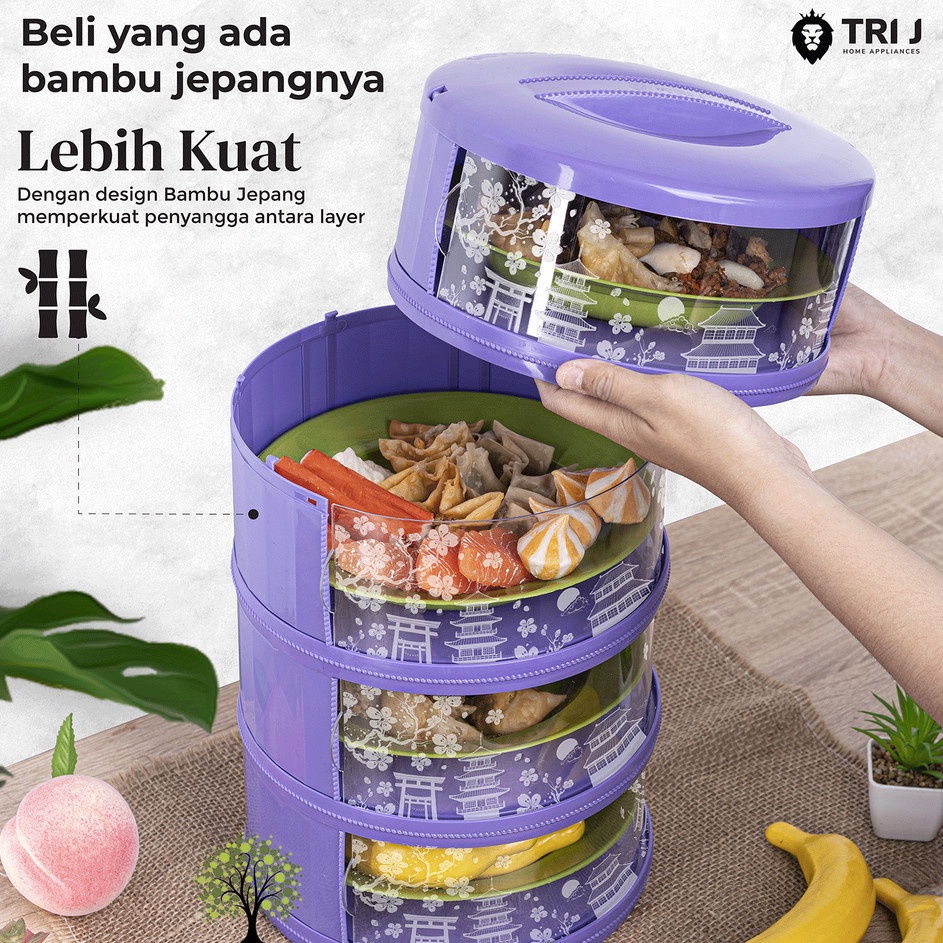 Terjangkau Tudung Saji 4 Susun Motif Japan