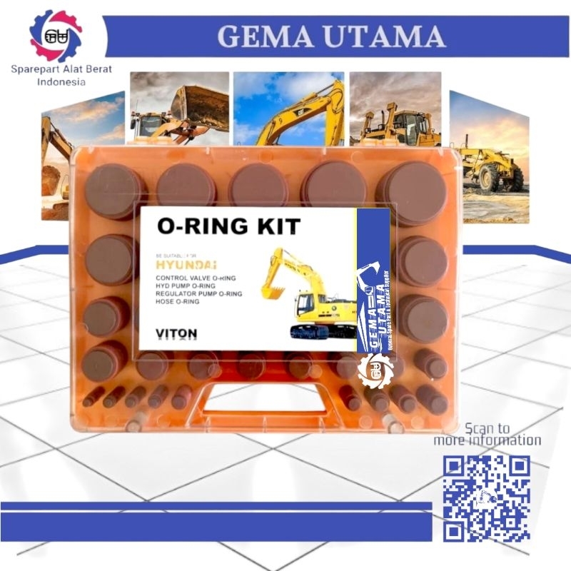 Oring Box/ Oring kit Hyundai - R220-9, R210-7 dll VITTON