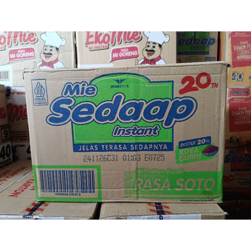 

[1 Dus isi 40 bungkus] Mie Sedaap Soto / Ayam Bawang