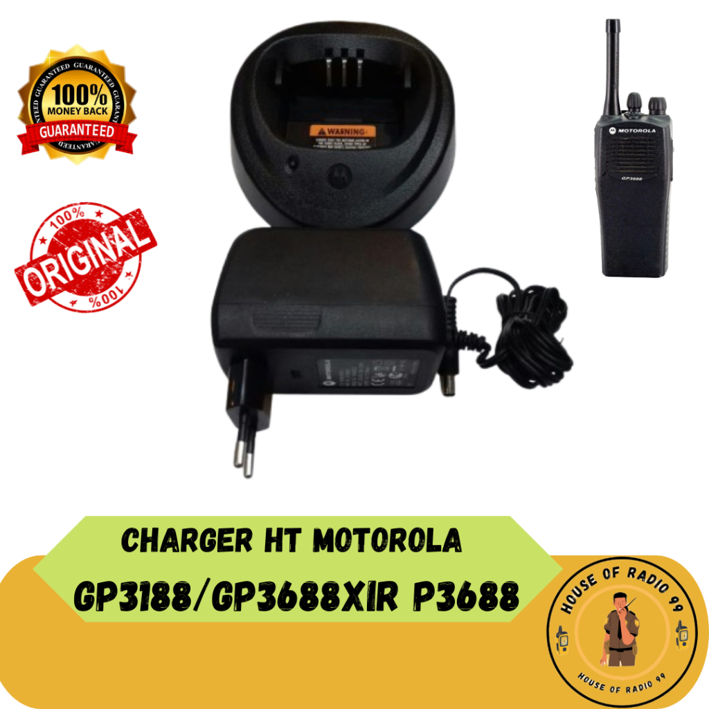 Charger HT Motorola GP 3188 GP 3688 Second Original