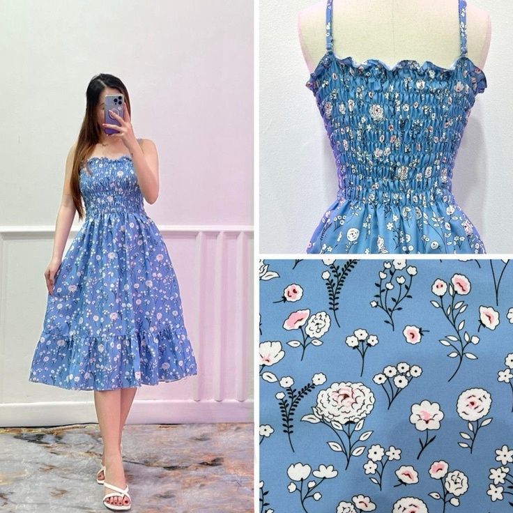 Babydoll DRESS TALI WANITA  DRESS TANKTOP  Dress Smocked full