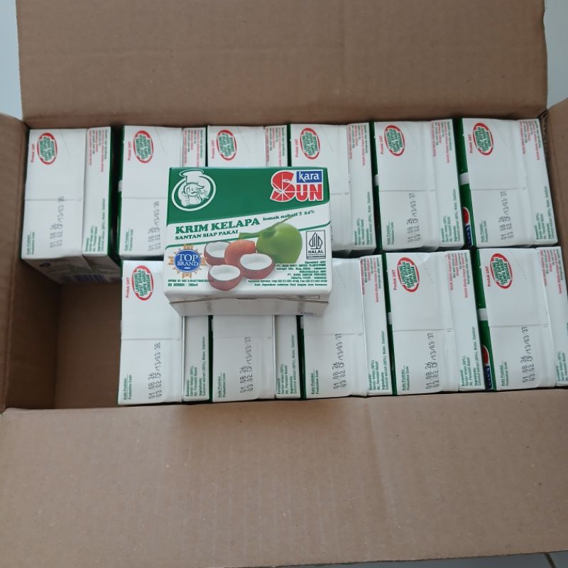 

Sun Kara Santan Kelapa Siap Pakai 1 Dus | 12 x @200ml