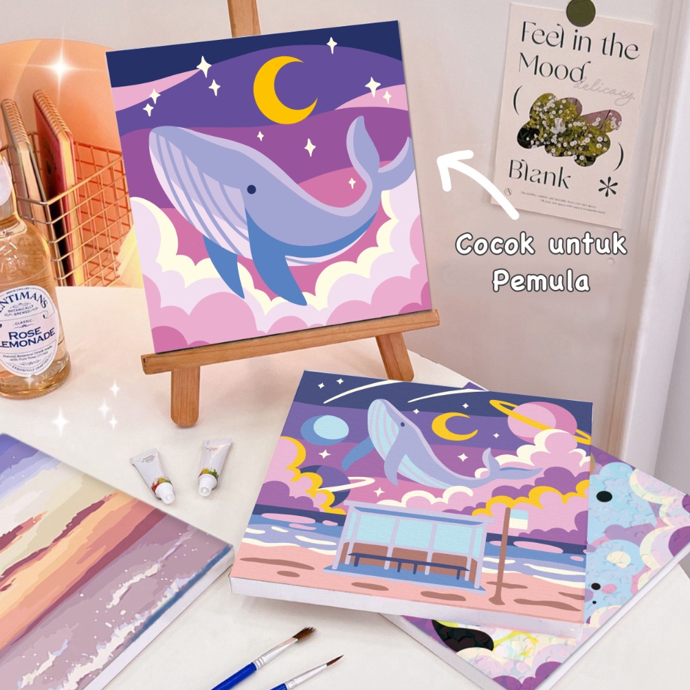 

KODE X64S Paint by Numbers KIT Whale Series 2x2cm PAINTING KIT DIY