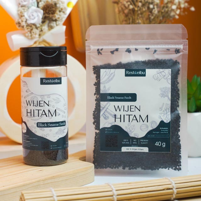 

RESTOEIBU Biji Wijen Hitam - Black Sesame Seeds Powder Bumbu Dapur Rempah