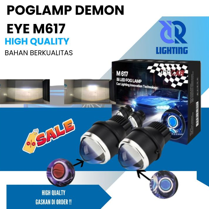 Lampu BILED FOGLAMP DEMON EYE M617 Iphcar devil eyes fog lamp projector projie - M617 DEMON MERA