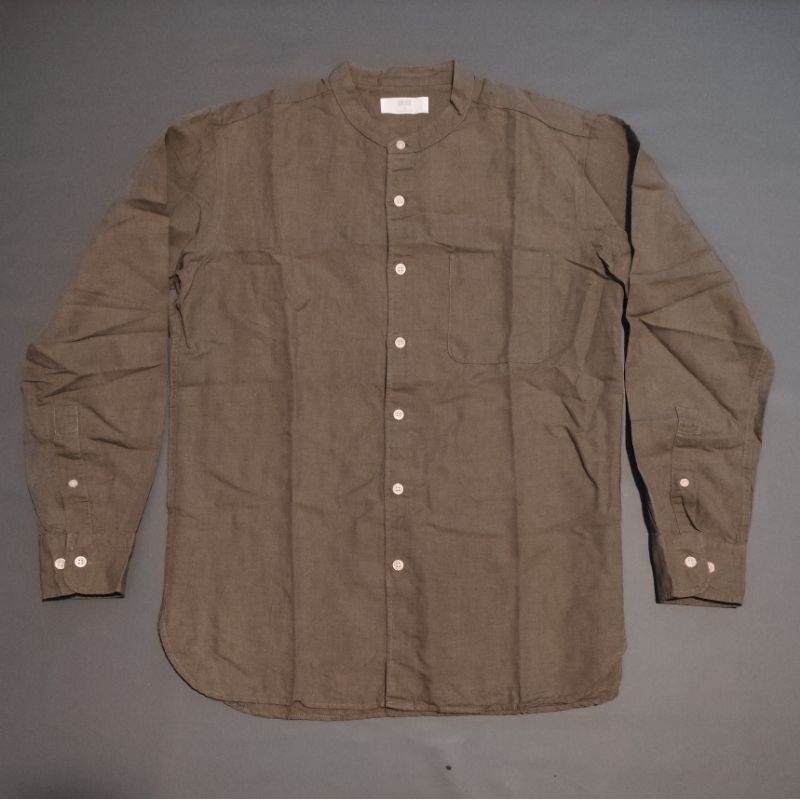 kemeja koko sanghai uniqlo green army M