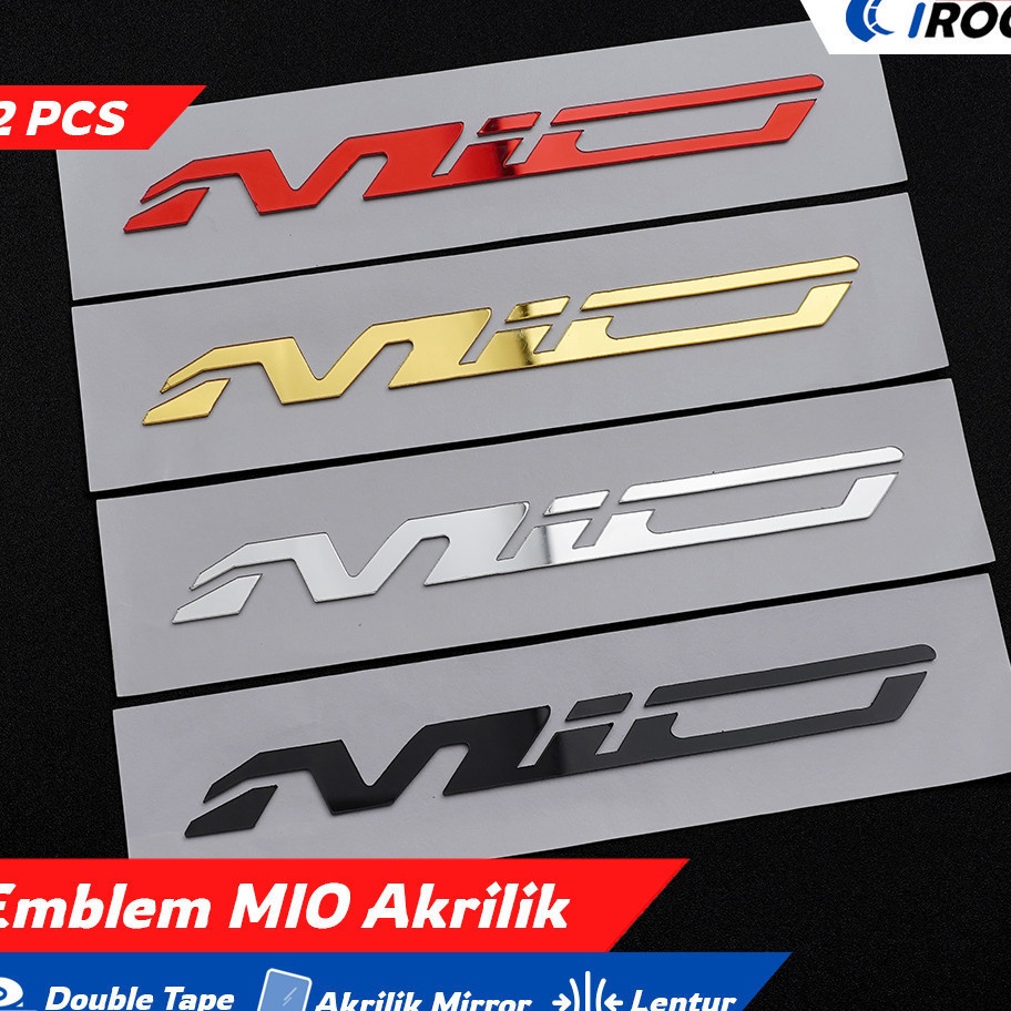 Emblem Mio Timbul 3D Logo Mio Sporty Stiker Yamaha Mio Smile Tulisan Mio M3 Sticker Mio