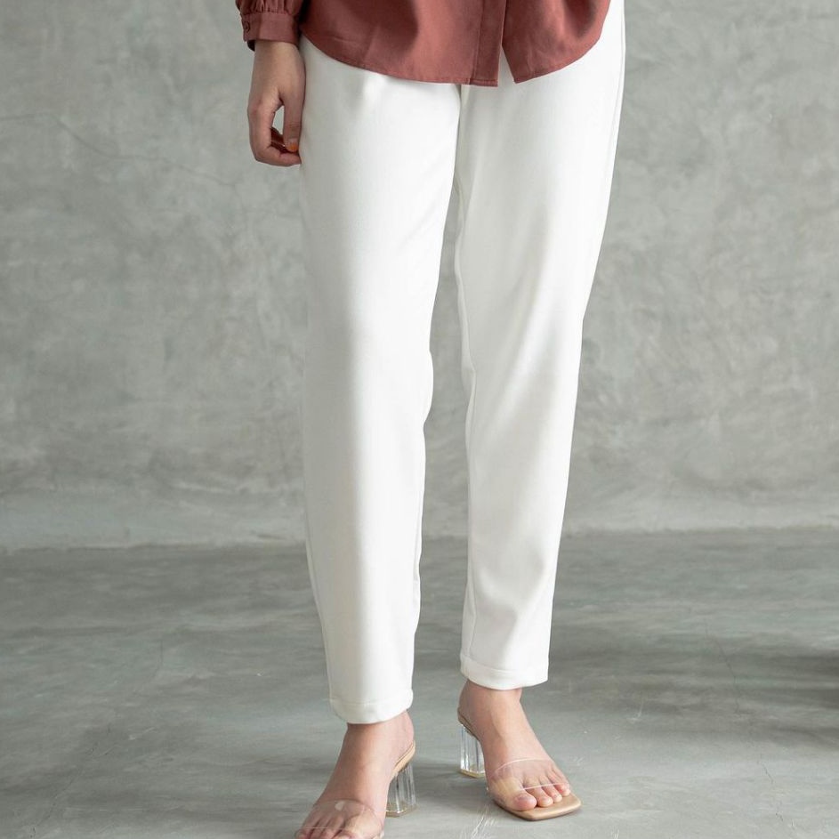 FIXUP  Celana Panjang Wanita Celana Scuba Pants Celana Pensil Murah Celana Putih Baggy Pants